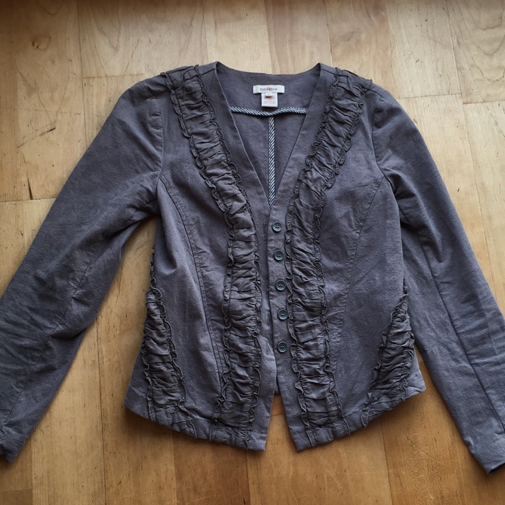 Sundance grey ruffle jacket